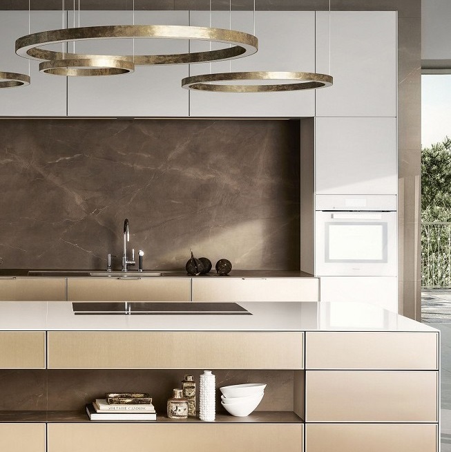 White Cabinet Kitchen Interior siematic pure se 3003 r kitchen in lotus white and gold bronze with island