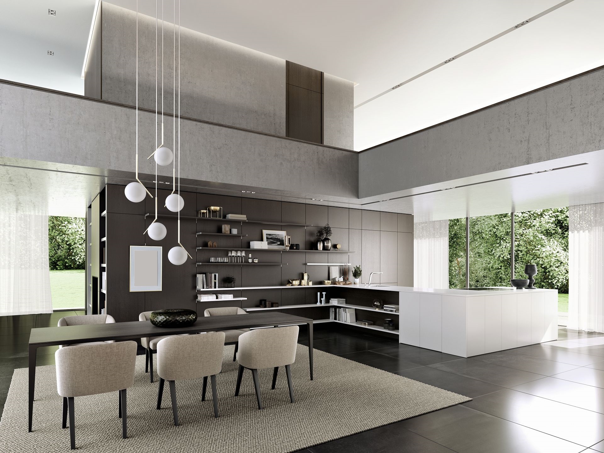 SieMatic FloatingSpaces: combine kitchen and living room
