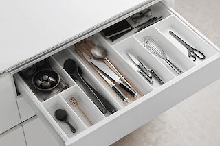 white kitchen drawer