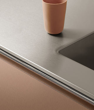 SieMatic stainless steel kitchen worktop